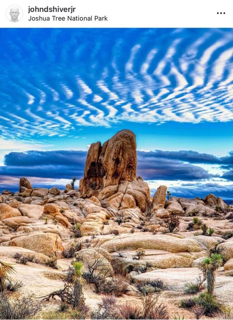 Clouds above Rock Formation, Joshua Tree National Park, CA, 2021, John Shiver