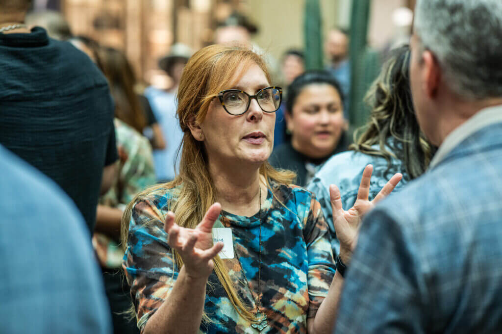 woman talking with hands