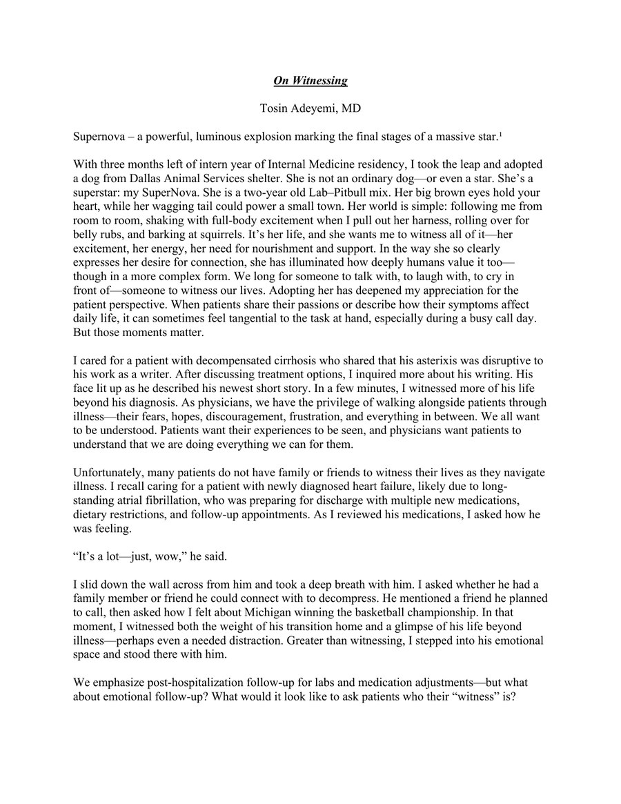 On Witnessing Tosin Adeyemi