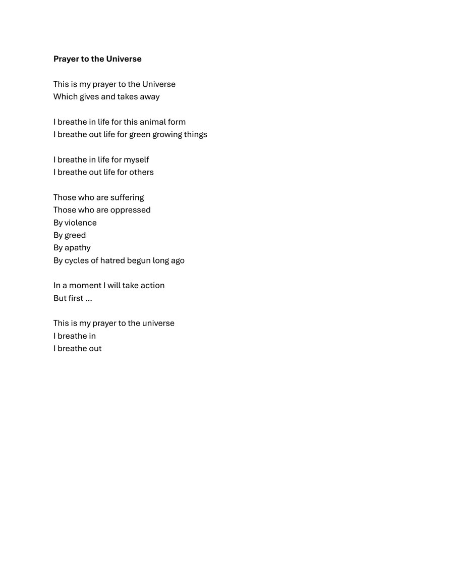 Prayer to the Universe Andrew Spencer