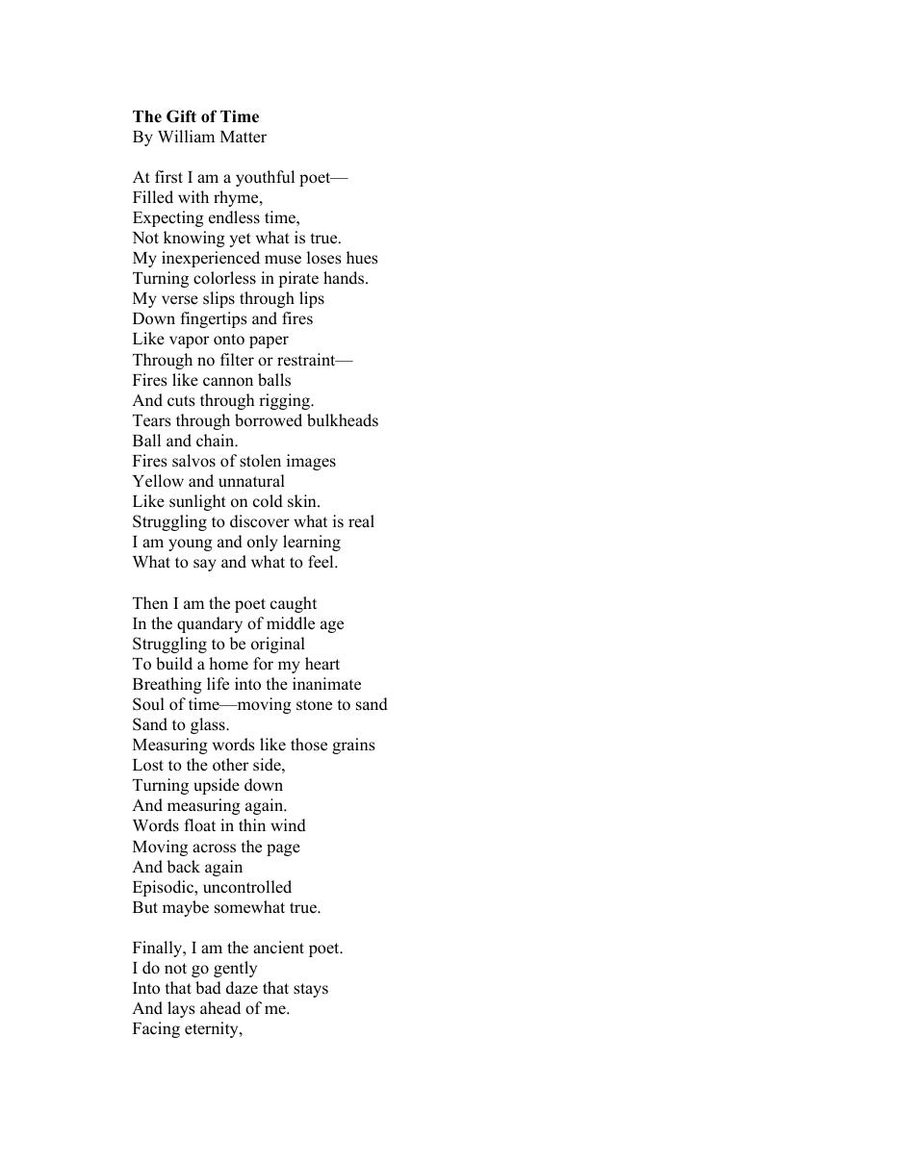 The Gift of Time William Matter