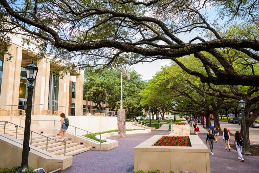 Owen Arts Center on the Southern Methodist University campus